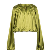 Twinset Kids Blouse Verde con Logo per Bambine