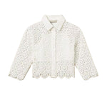 Twinset Kids Camicia Off-White in Pizzo per Bambine