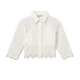 Twinset Kids Camicia Off-White in Pizzo per Bambine