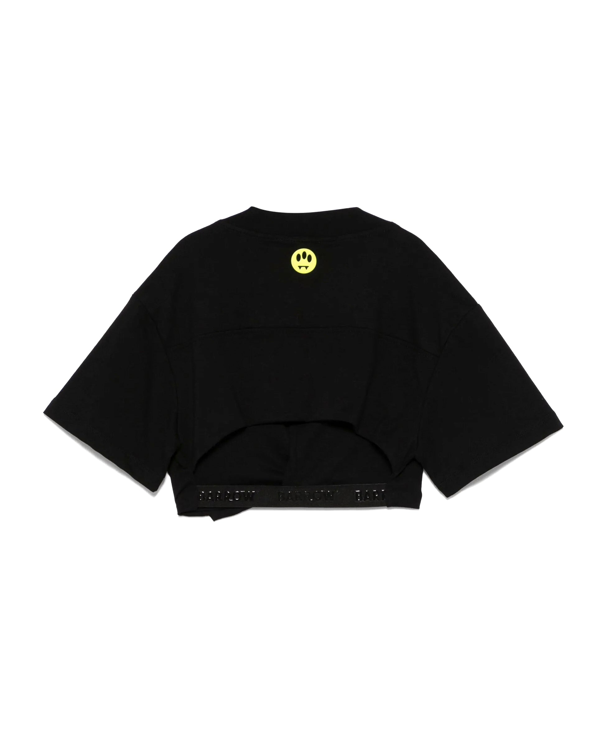 Barrow Kids T-Shirt Nera Crop per Bambine