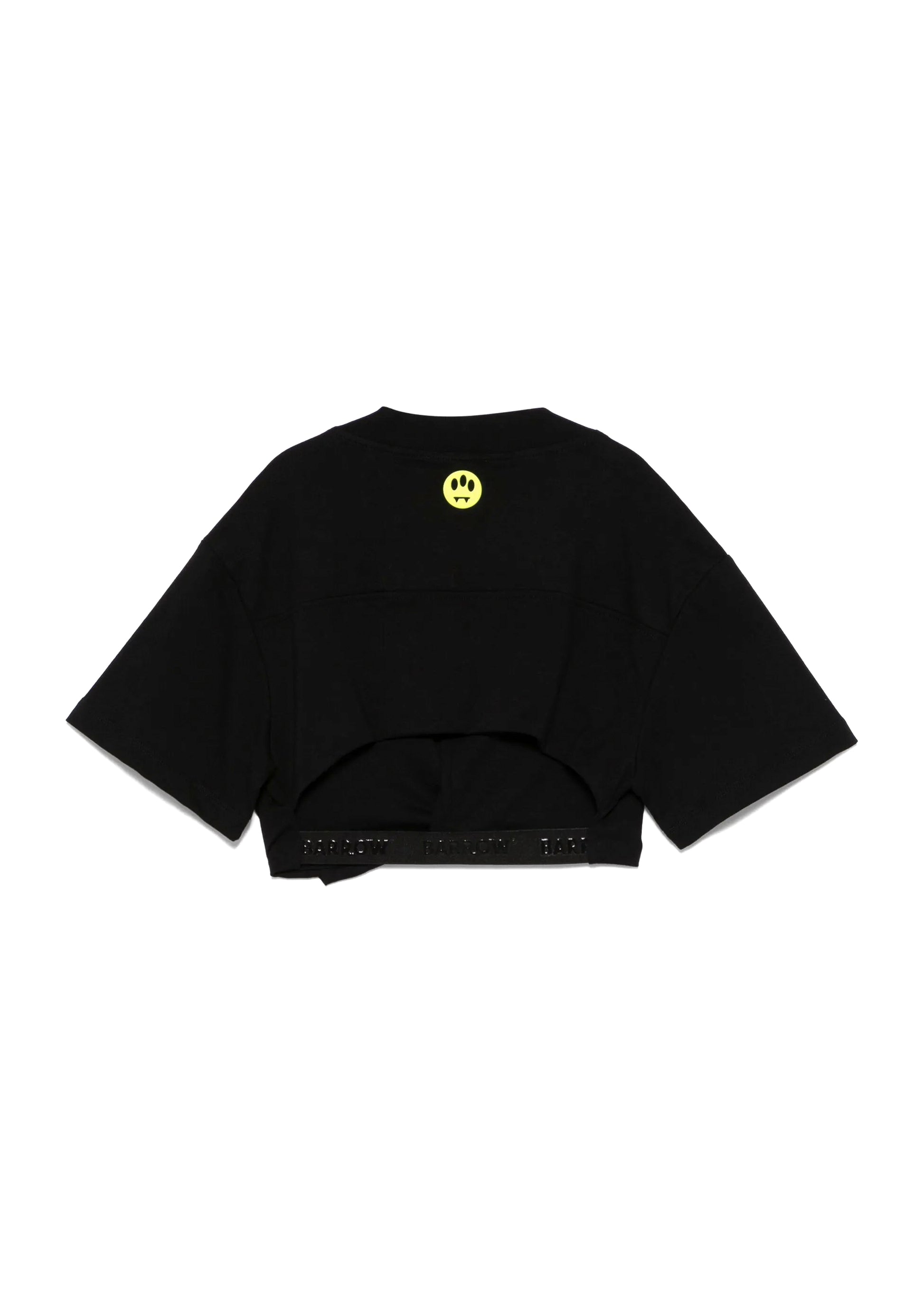 Barrow Kids T-Shirt Nera Crop per Bambine