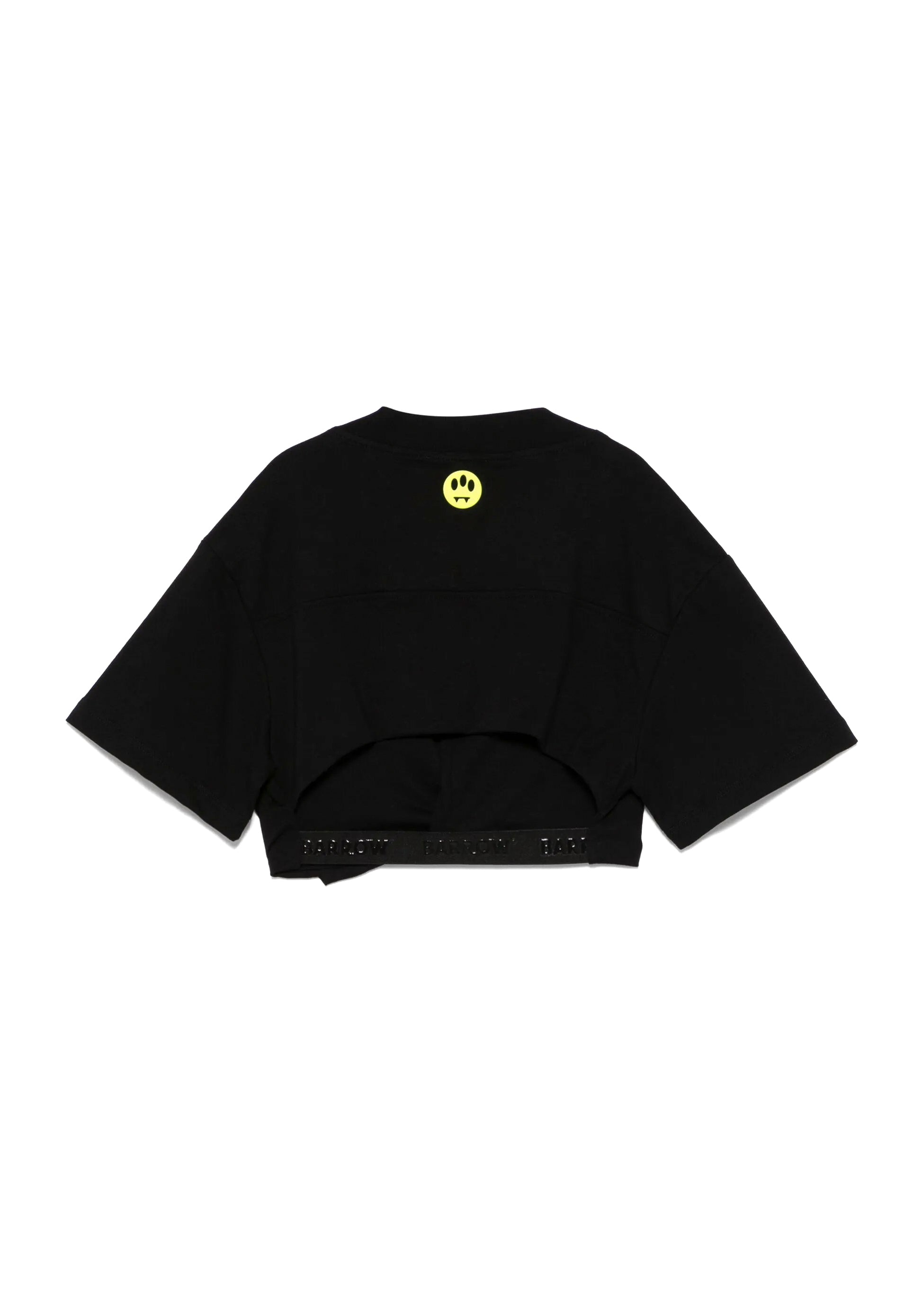 Barrow Kids T-Shirt Nera Crop per Bambine