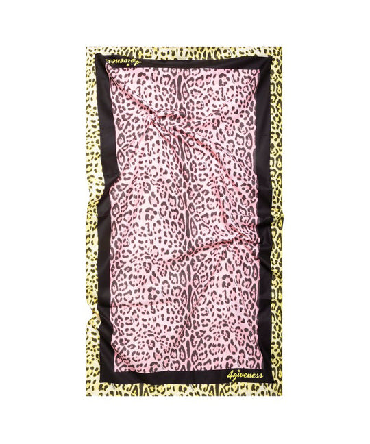 4GIVENESS Telo Mare Fantasia Leopardata Rosa/Giallo