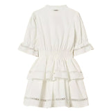 Twinset Kids Abito Off-White con Pizzo per Bambine