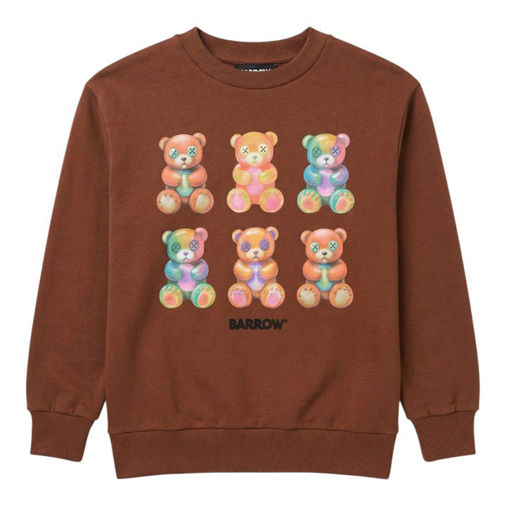 Barrow Kids Felpa Marrone con Stampa per Bambine