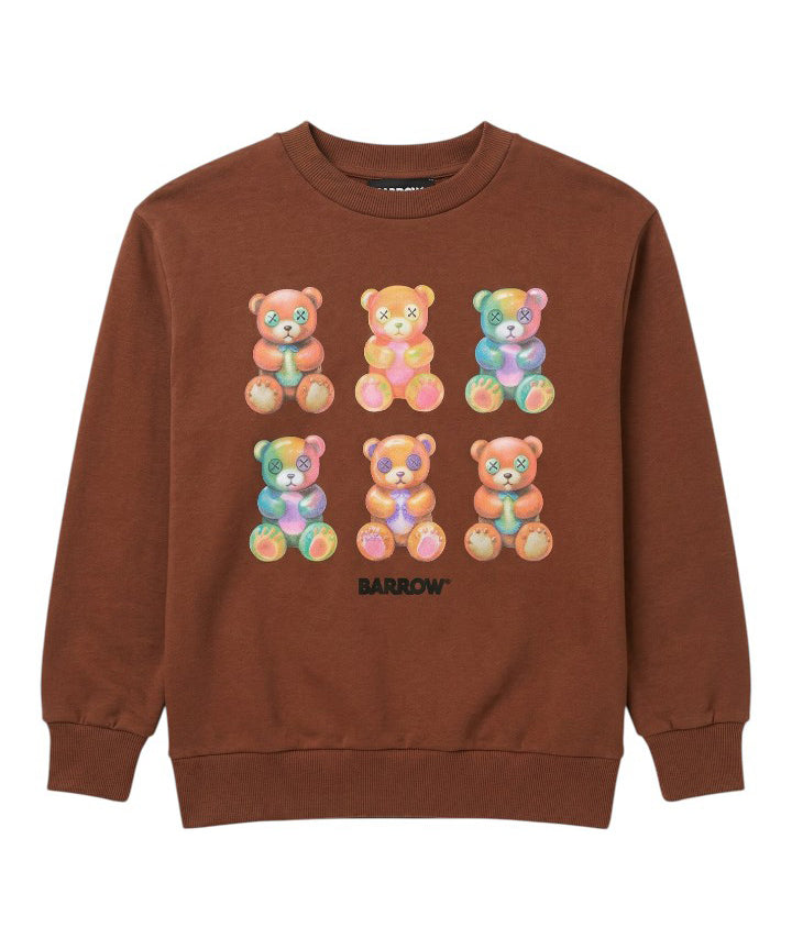 Barrow Kids Felpa Marrone con Stampa per Bambine