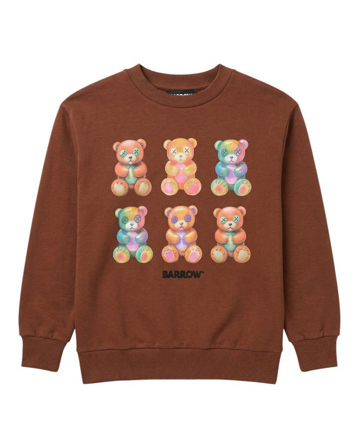 Barrow Kids Felpa Marrone con Stampa per Bambine