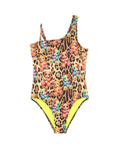 Barrow Kids Costume Intero Fantasia Leopardato Multicolor per Bambine