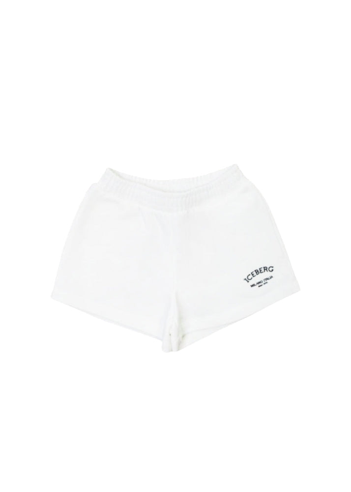 Iceberg Kids Short Bianchi con Logo per Bambine