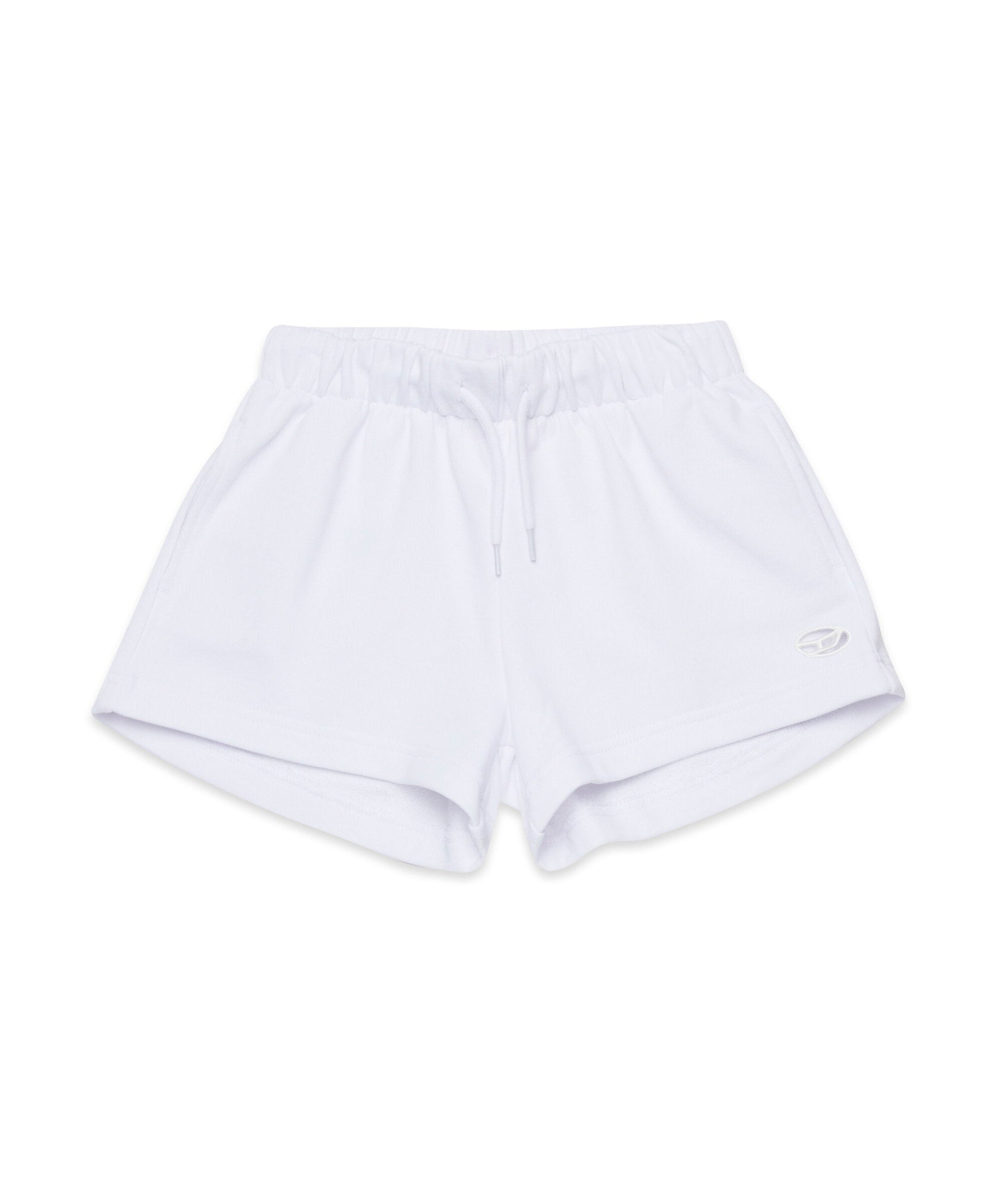 Diesel Kids Shorts Bianco con Micro Oval D per Bambine