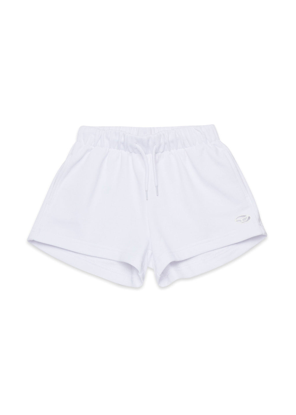 Diesel Kids Shorts Bianco con Micro Oval D per Bambine