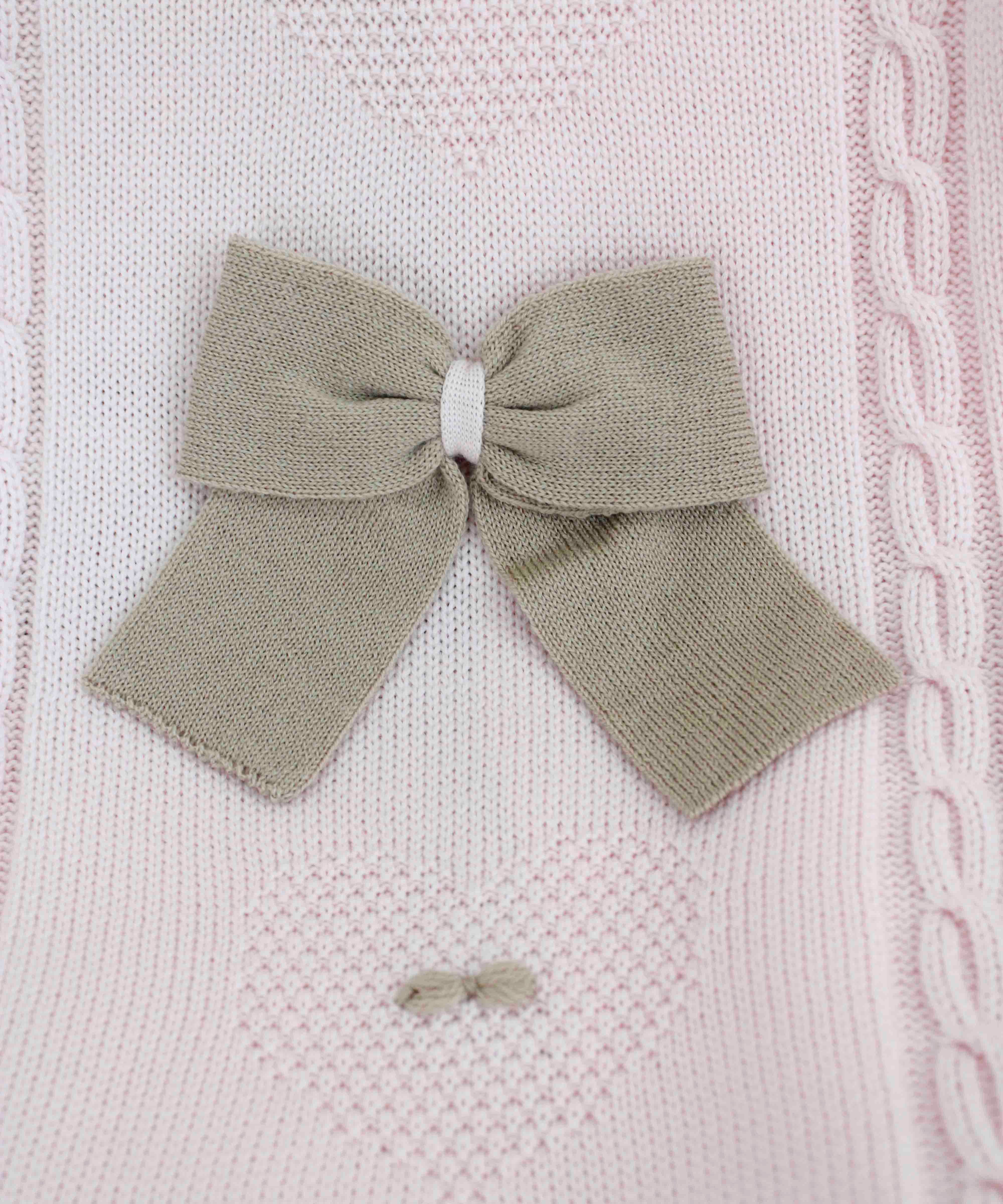 Marlù Coperta Rosa/Tabacco per Neonate (dettaglio)
