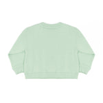 Palm Angels Kids Felpa Girocollo Verde con Logo Teddy per Neonati