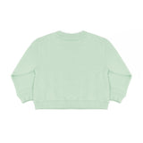 Palm Angels Kids Felpa Girocollo Verde con Logo Teddy per Neonati