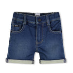 Boss Kids Short in Denim Blu per Neonati