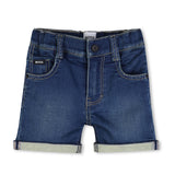 Boss Kids Short in Denim Blu per Neonati