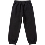 Palm Angels Kids Pantaloni Tuta Neri in Felpa con Logo Rosa e Coulisse per Bambine