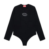 Diesel Kids Body Nero con Logo Oval-D per Bambine