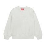 Diesel Kids Felpa Panna Girocollo con Oval D per Bambini