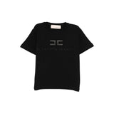 Elisabetta Franchi La Mia Bambina T-shirt Nera con Logo per Neonate