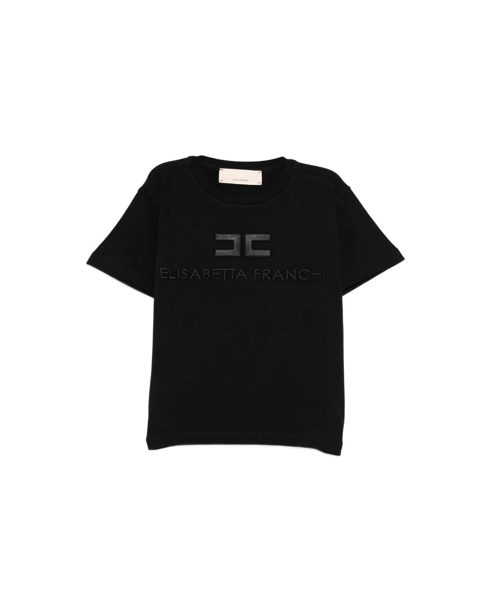 Elisabetta Franchi La Mia Bambina T-shirt Nera con Logo per Neonate