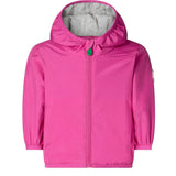 Save the Duck Kids Giubbino Fucsia con Cappuccio con Patch Logo per Neonate (fronte)