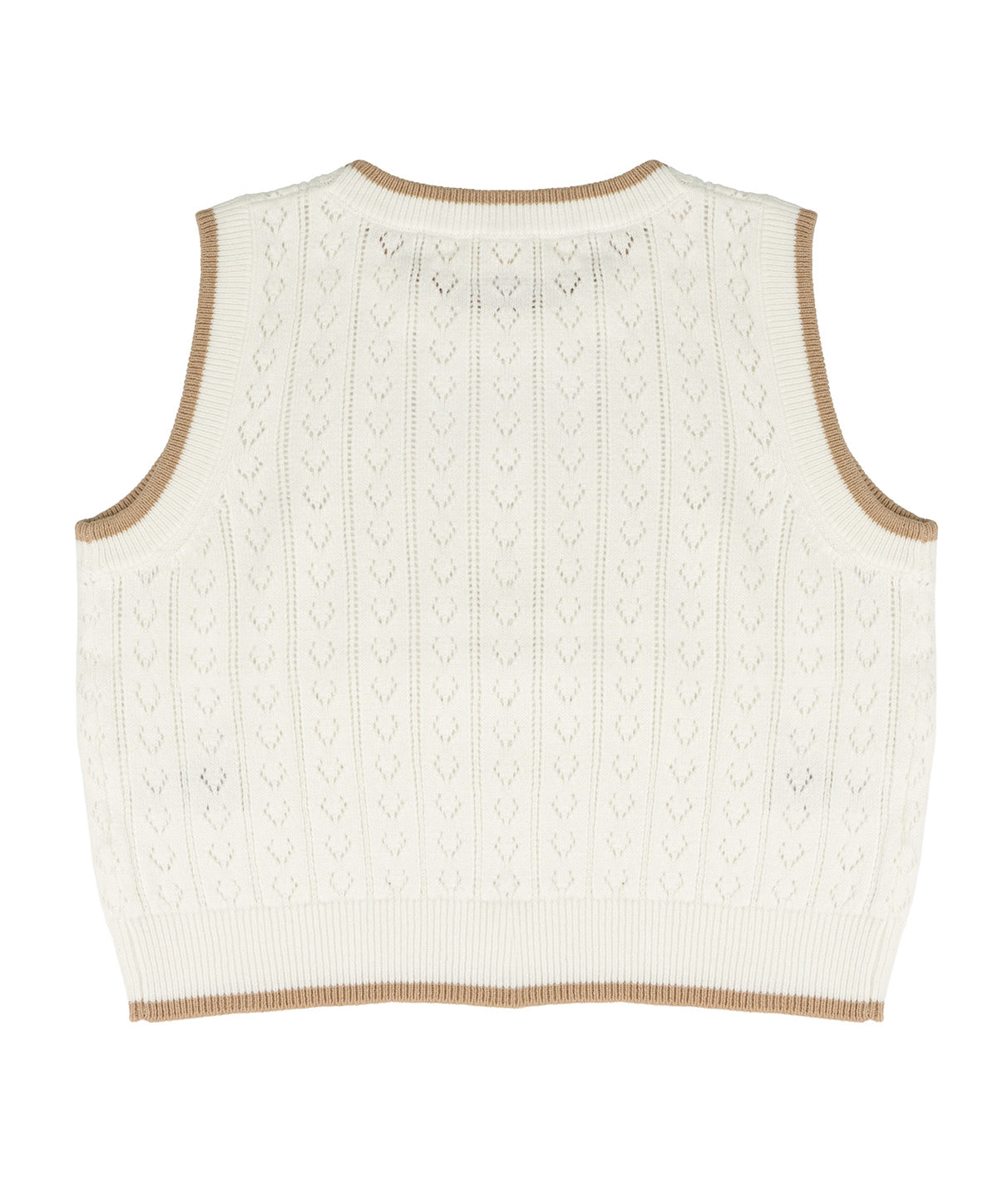 Vicolo Kids Canotta in Maglia Off-White per Bambine