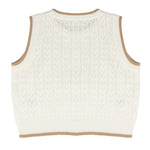Vicolo Kids Canotta in Maglia Off-White per Bambine