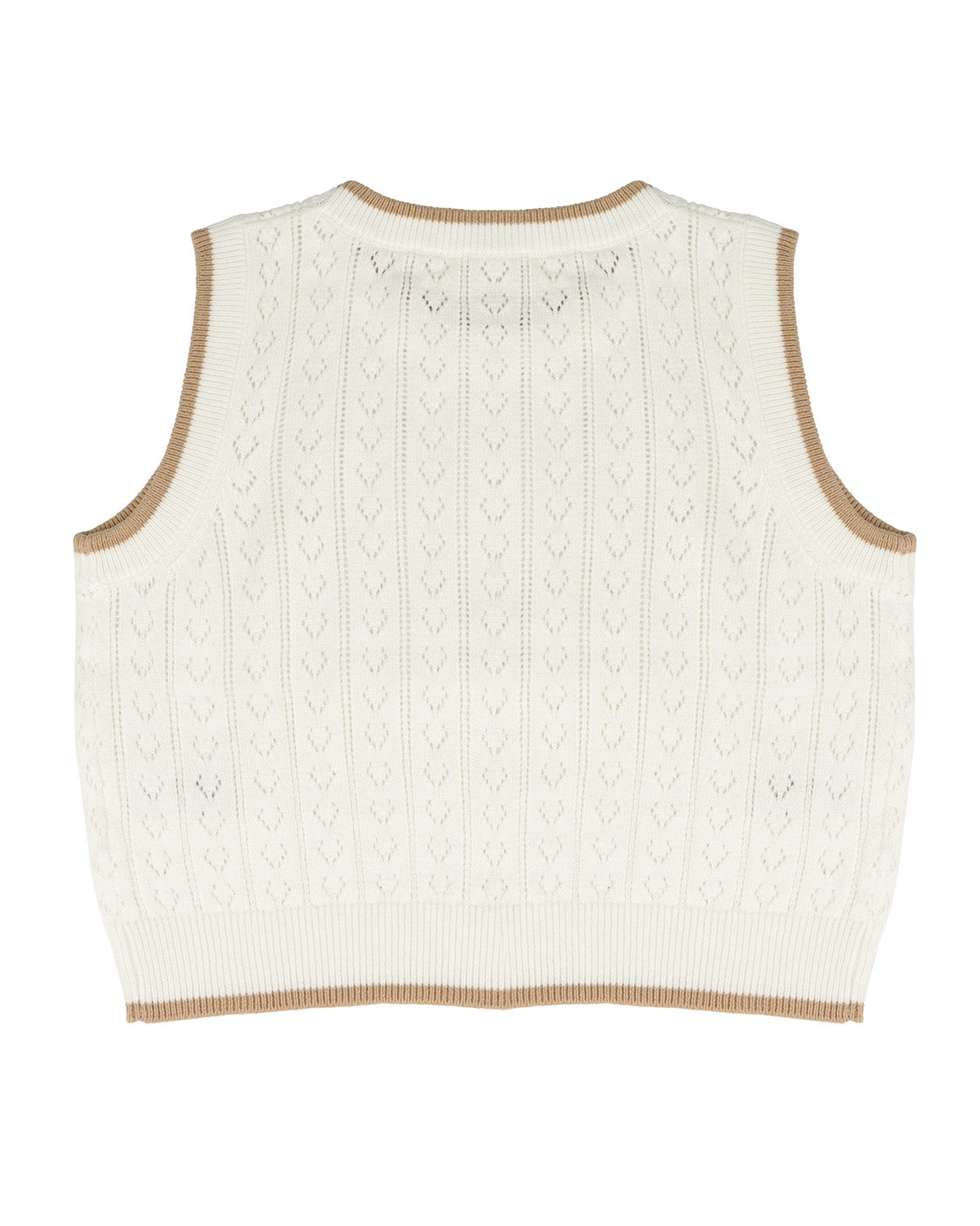 Vicolo Kids Canotta in Maglia Off-White per Bambine