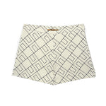 Elisabetta Franchi La Mia Bambina Shorts Panna con Logo Geometrico per Bambine