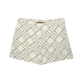 Elisabetta Franchi La Mia Bambina Shorts Panna con Logo Geometrico per Bambine