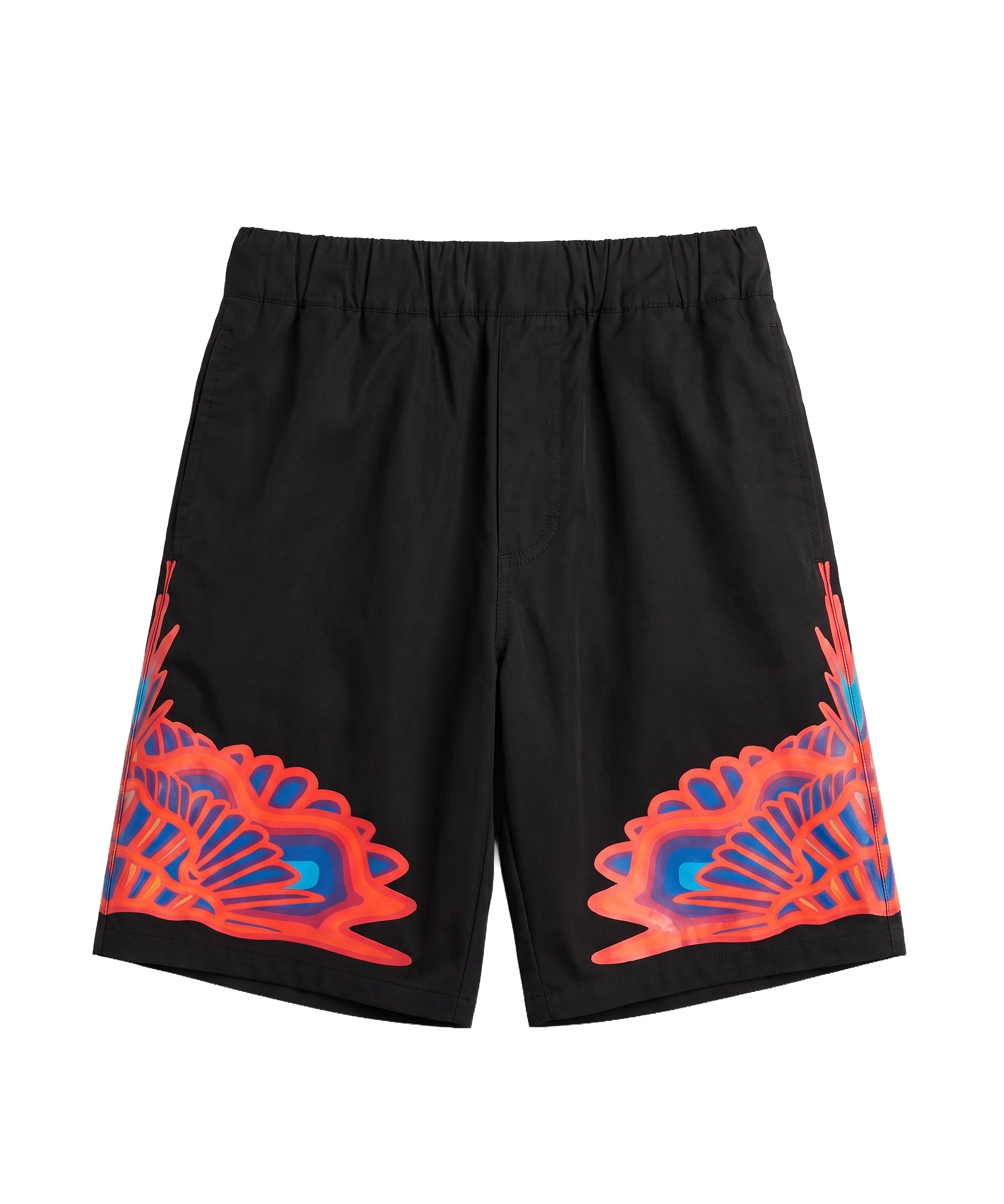 Marcelo Burlon County of Milan Kids Bermuda Nero con Stampa per Bambini