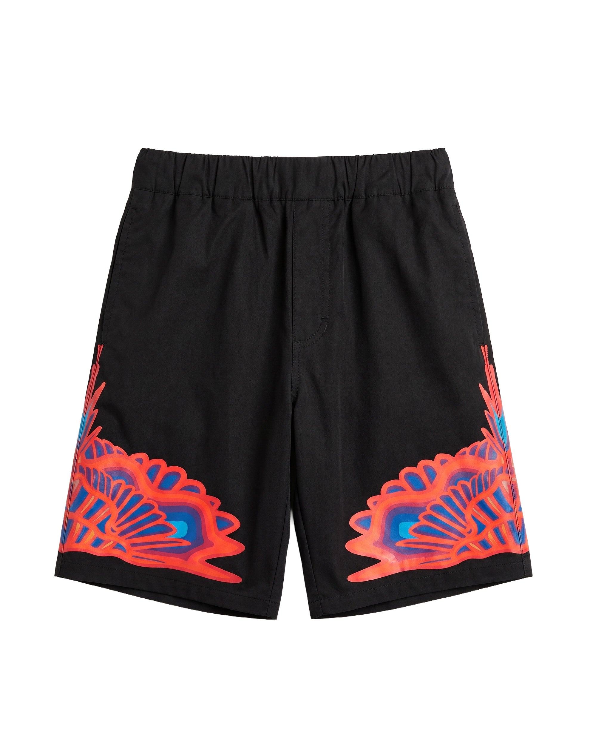 Marcelo Burlon County of Milan Kids Bermuda Nero con Stampa per Bambini