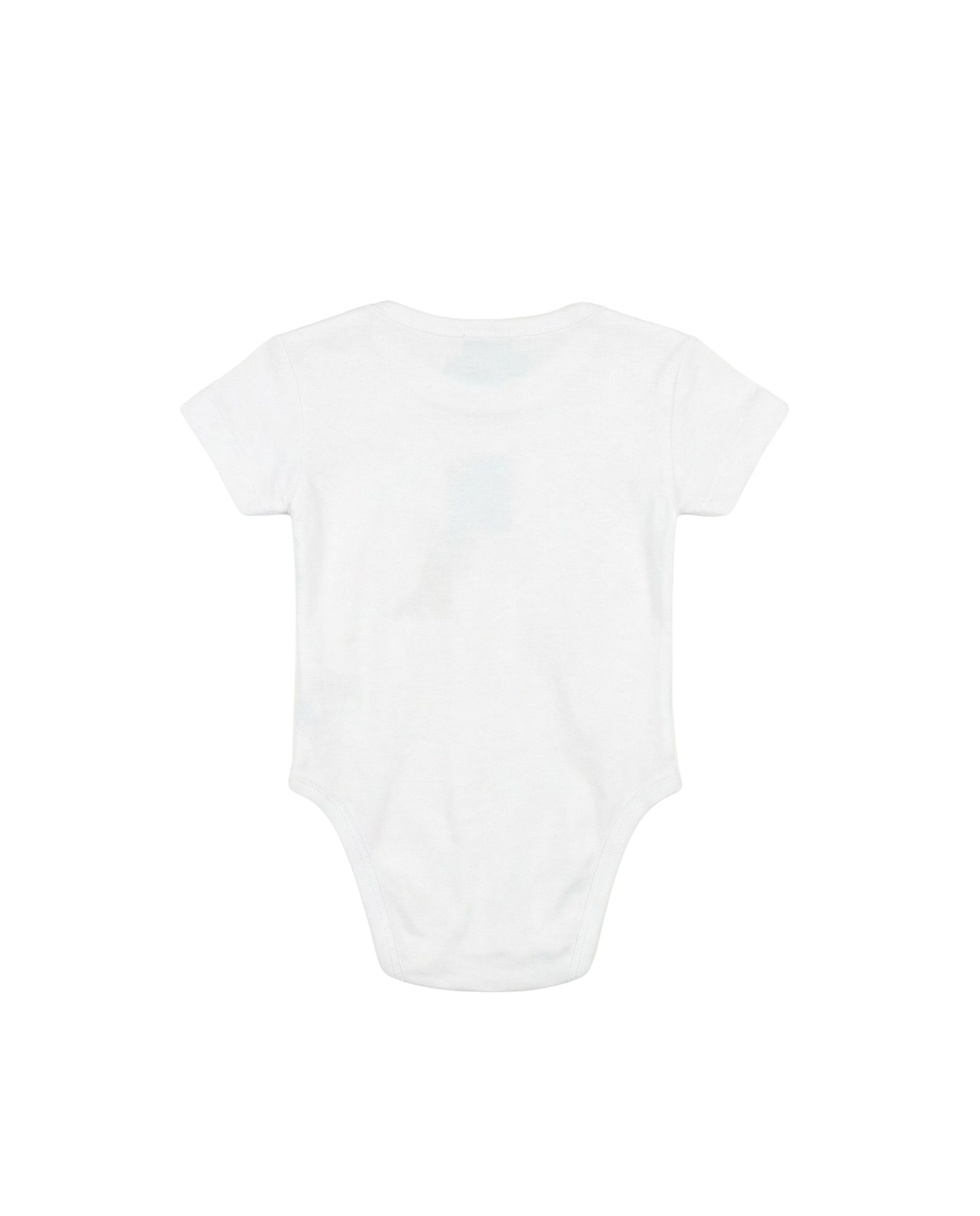 Moschino Kids Body Bianco con Stampa Logo Teddy Unisex per Neonati