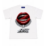 ArtSuperMoney Kids T-Shirt Bianco con Stampa Strass per Bambini