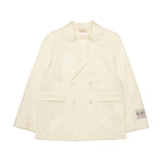 N°21 Kids Giacca Blazer Panna Doppiopetto per Bambine