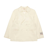 N°21 Kids Giacca Blazer Panna Doppiopetto per Bambine