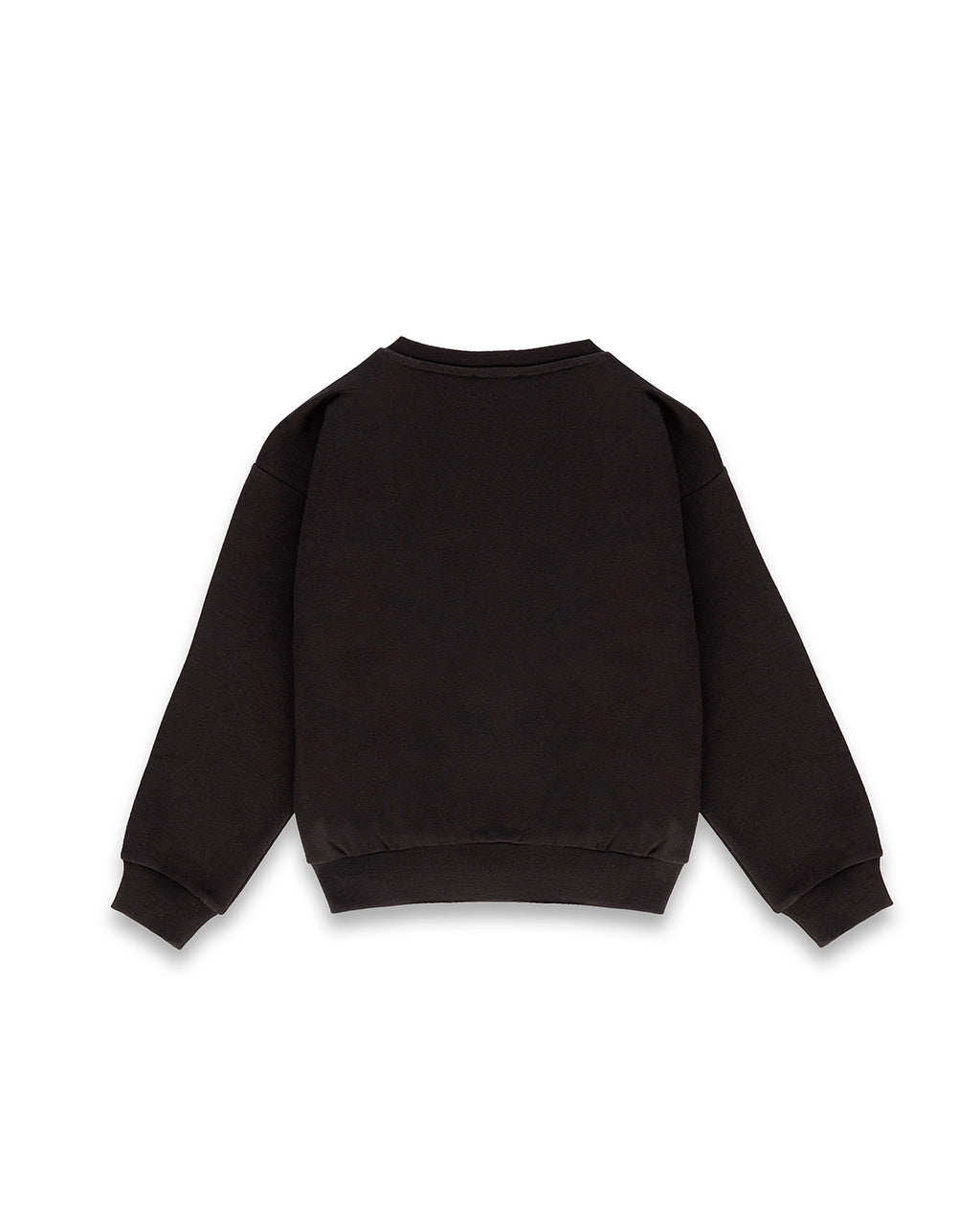 Iceberg Kids Felpa Nera Girocollo con Logo a Contrasto Unisex per Bambini