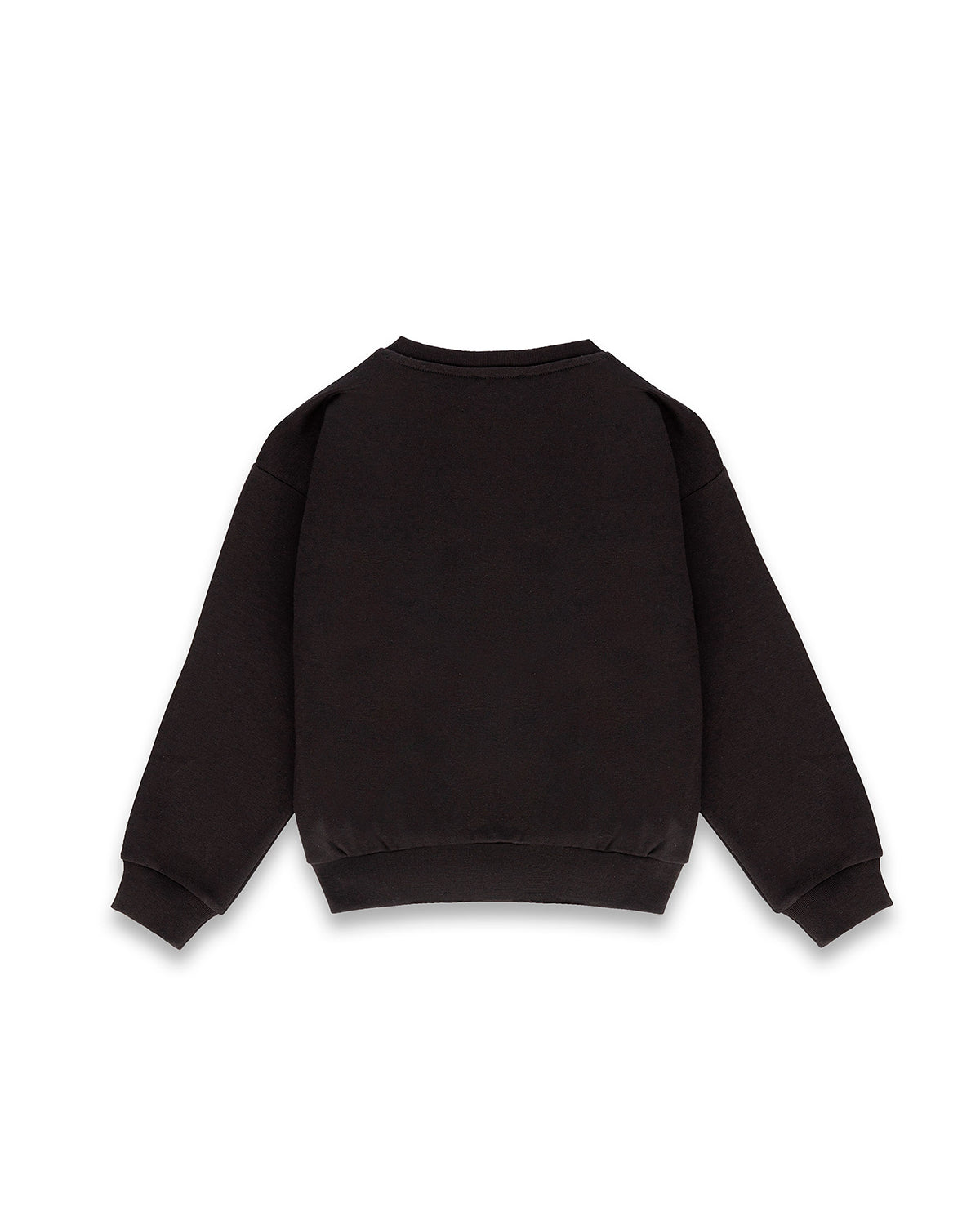Iceberg Kids Felpa Nera Girocollo con Logo a Contrasto Unisex per Bambini