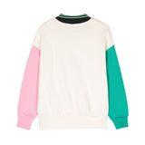 MSGM Kids Felpa Crema con Stampa per Bambine (retro)