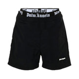 Palm Angels Kids Costume Nero con Banda Logata per Bambini