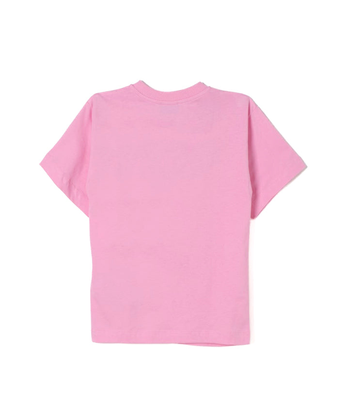 Moschino Kids T-Shirt Rosa con Teddy Bear per Bambine (retro)