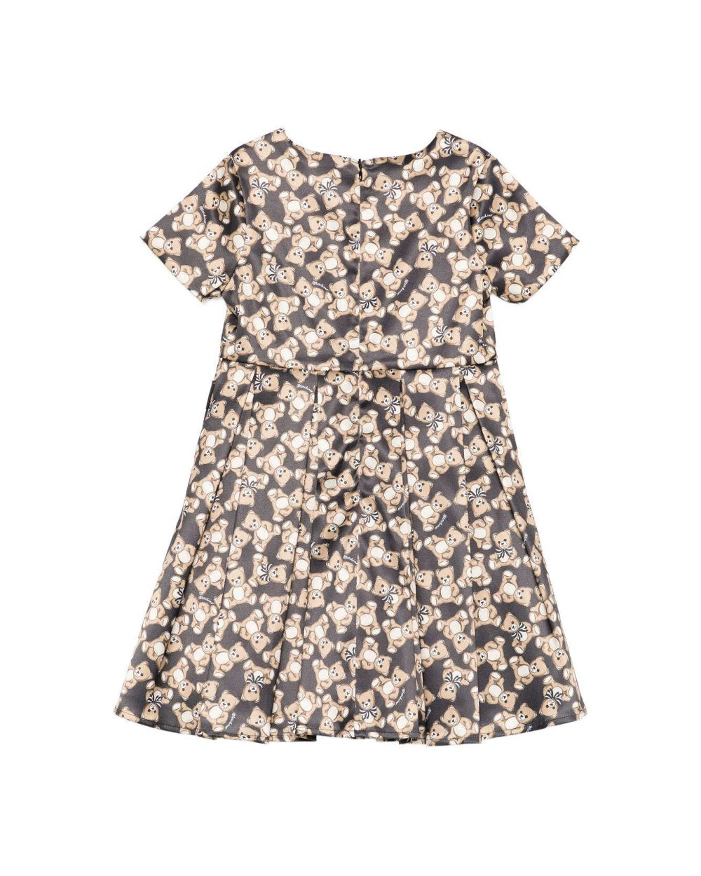 Moschino Kids Abito Nero con Teddy Allover per Bambine