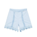 Twinset Kids Short Cielo con Inserti in Pizzo per Bambina