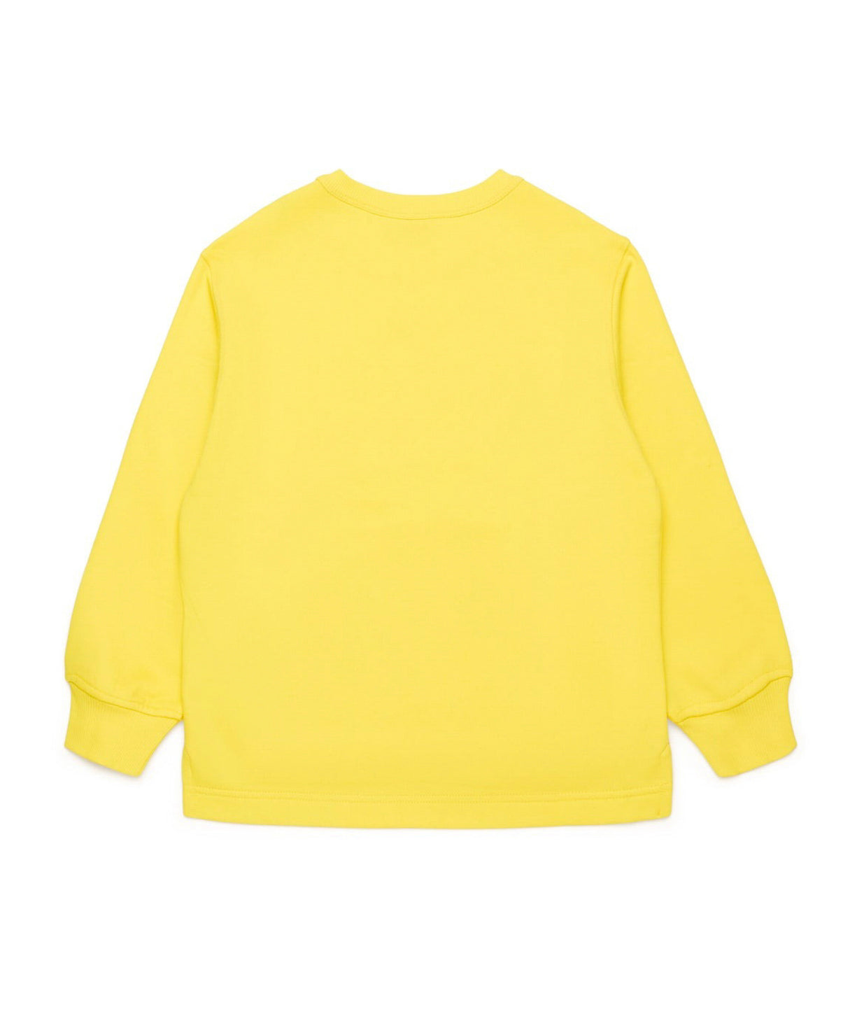 Diesel Kids Felpa Girocollo Gialla con Logo Oval D per Bambini (retro)