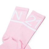 N°21 Pink Sock with Logo for Girls