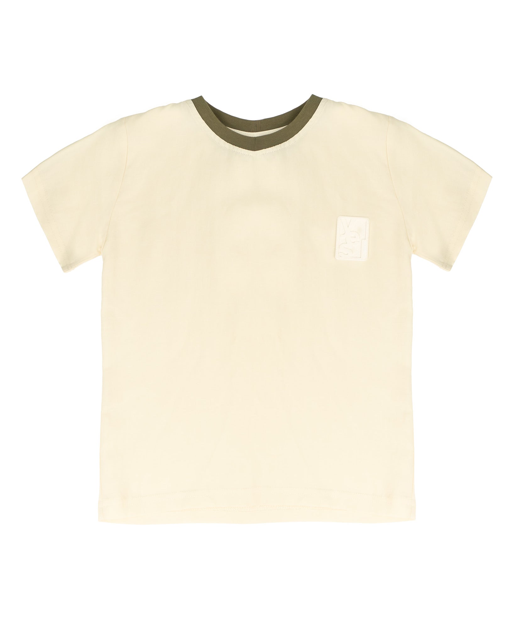 Yes London T-Shirt Beige con Logo per Bambini
