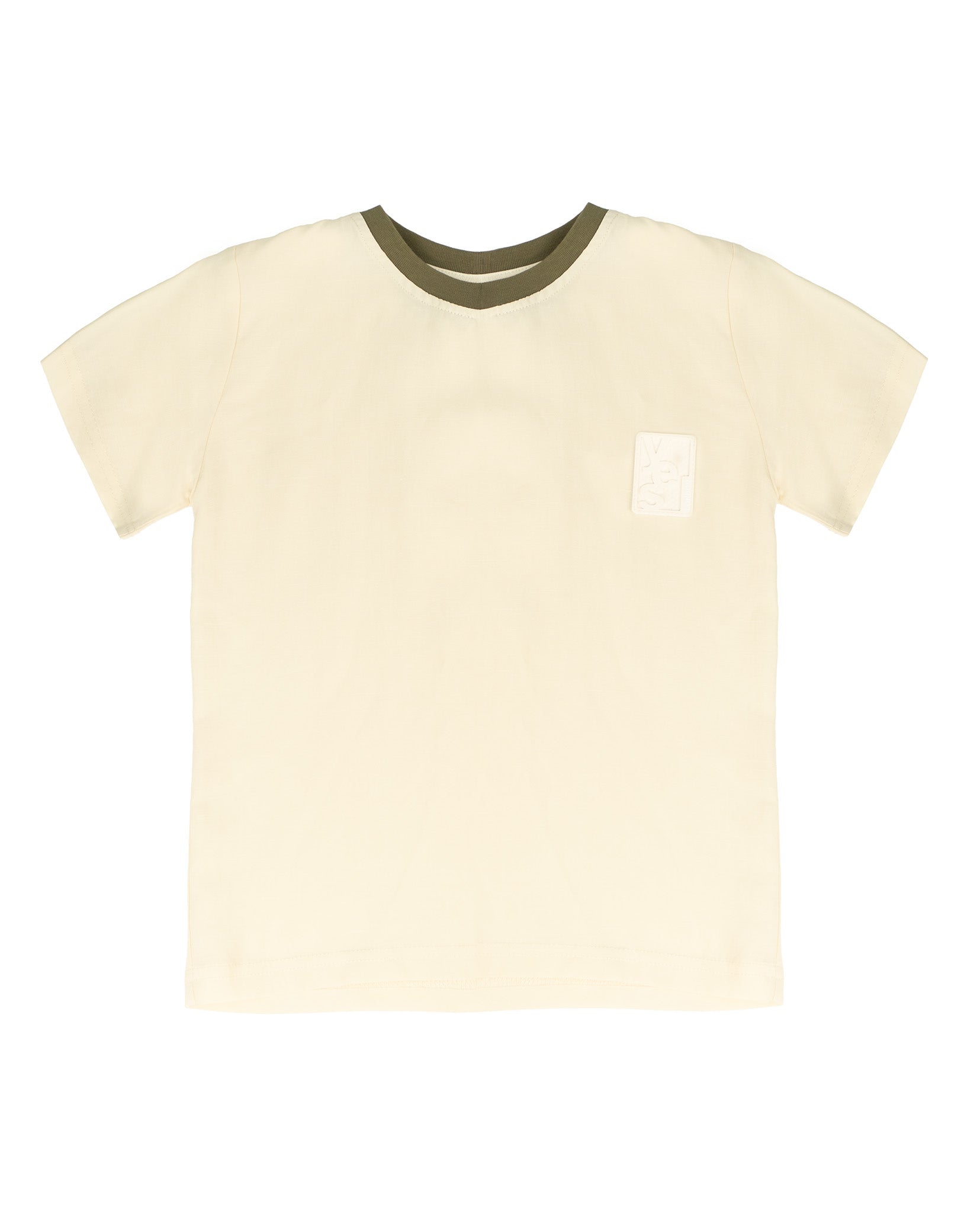 Yes London T-Shirt Beige con Logo per Bambini