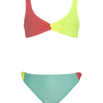 F**K Kids Costume Verde Acqua e Rosso per Bambine