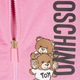 Moschino Kids Pink Zip Up Hoodie for Girls